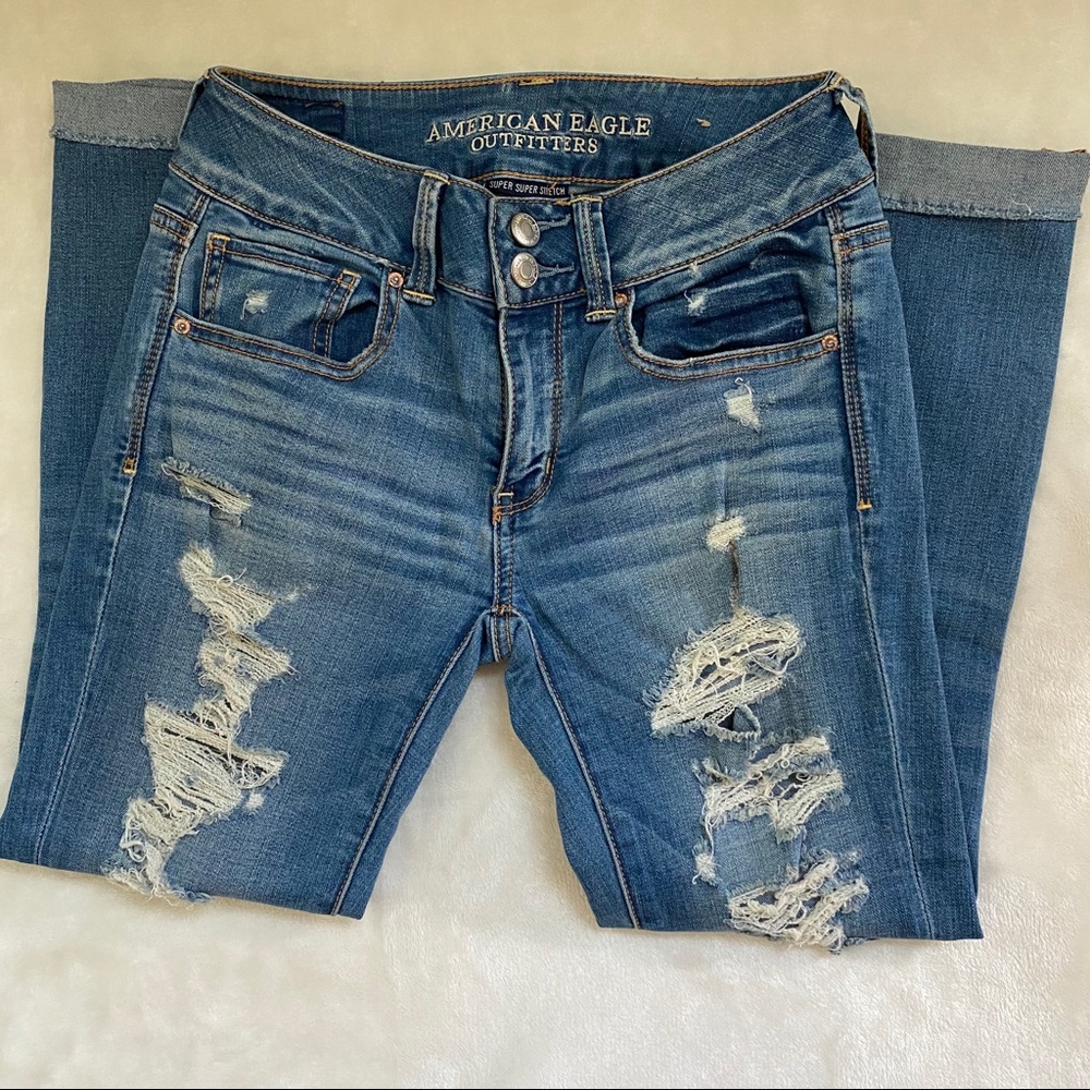 American Eagle ripped jeans